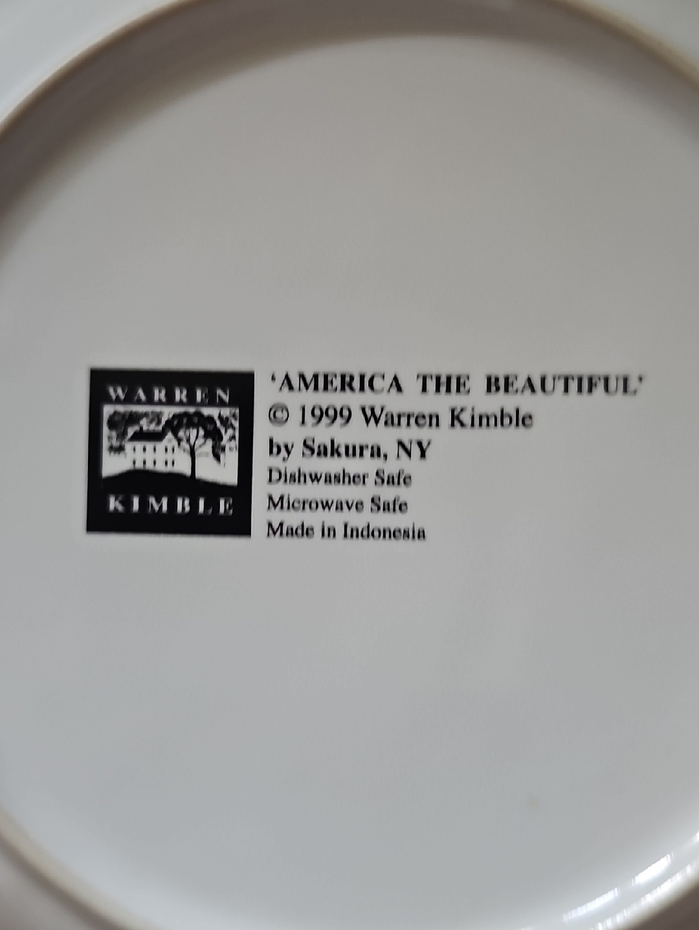 1999 Warren Kimble Dishes America the Beautiful Bundle Qty 4 - Picture 9 of 9